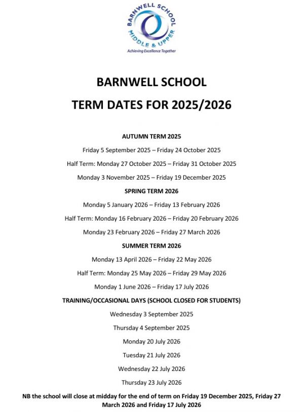 Term Dates 2025 2026