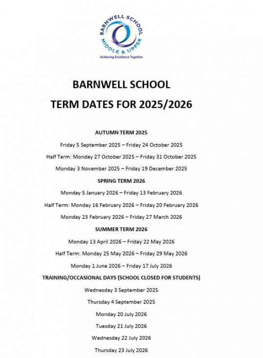 Term Dates 2025 2026