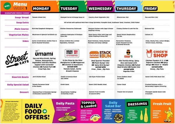 Winter Menu Week 1 2